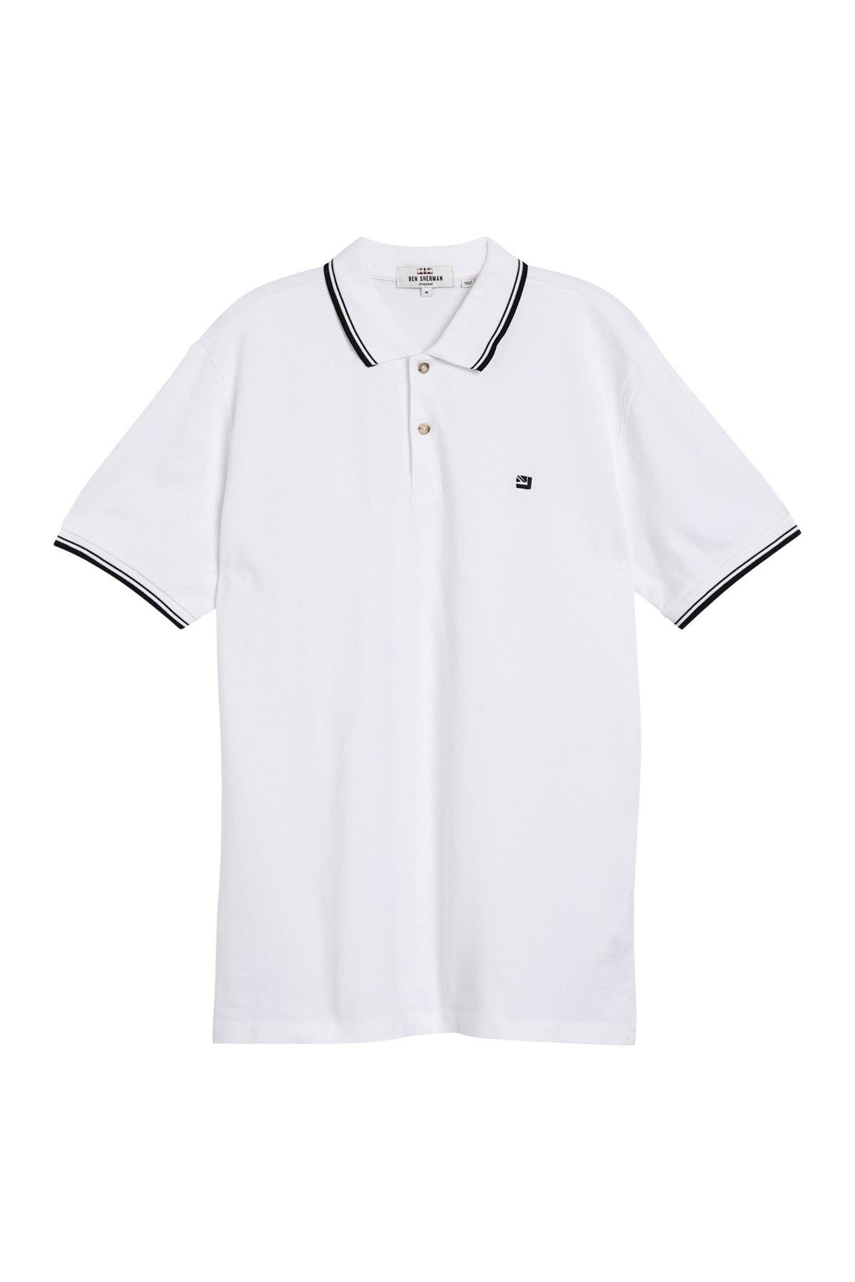 Ben Sherman Mens Romford Polo Shirt Bright White XL